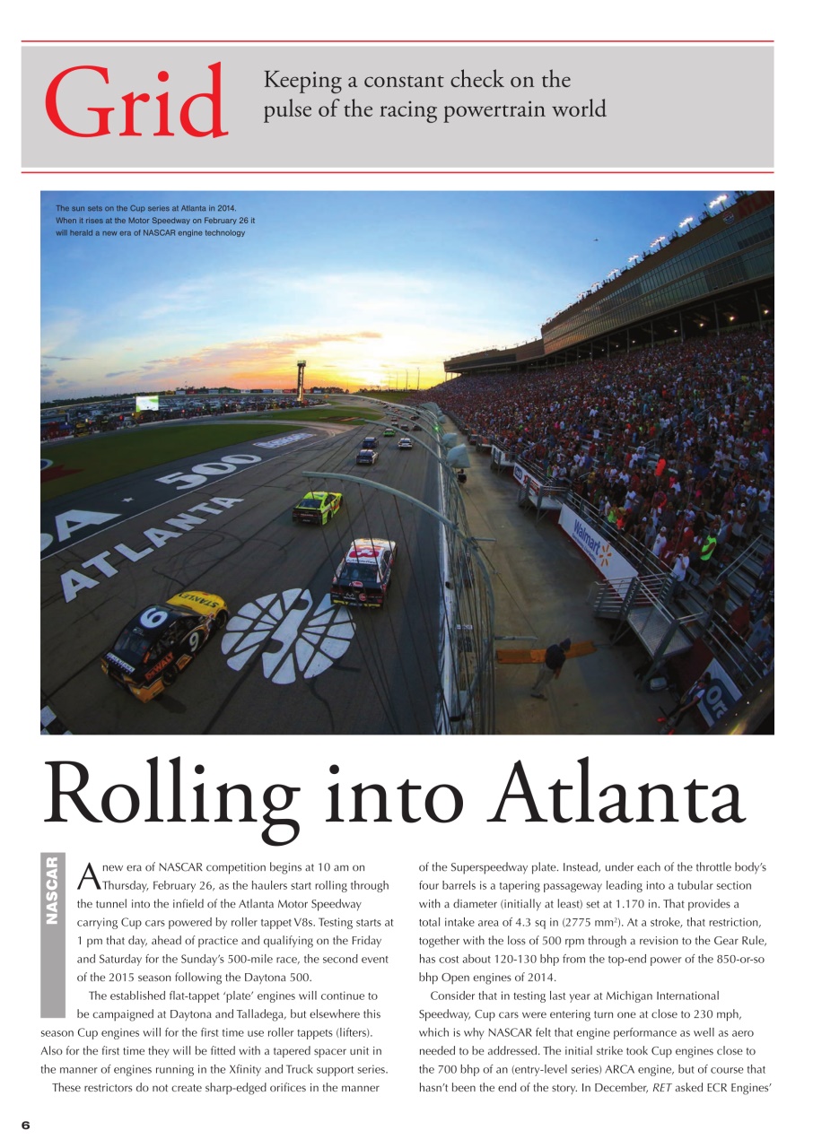 Race Engine Technology Preview Pages