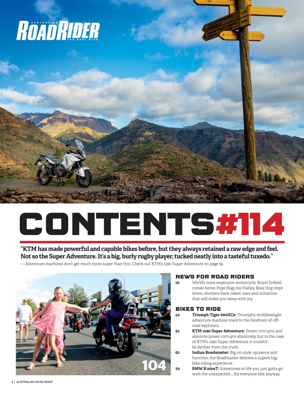 Australian Road Rider Preview Pages