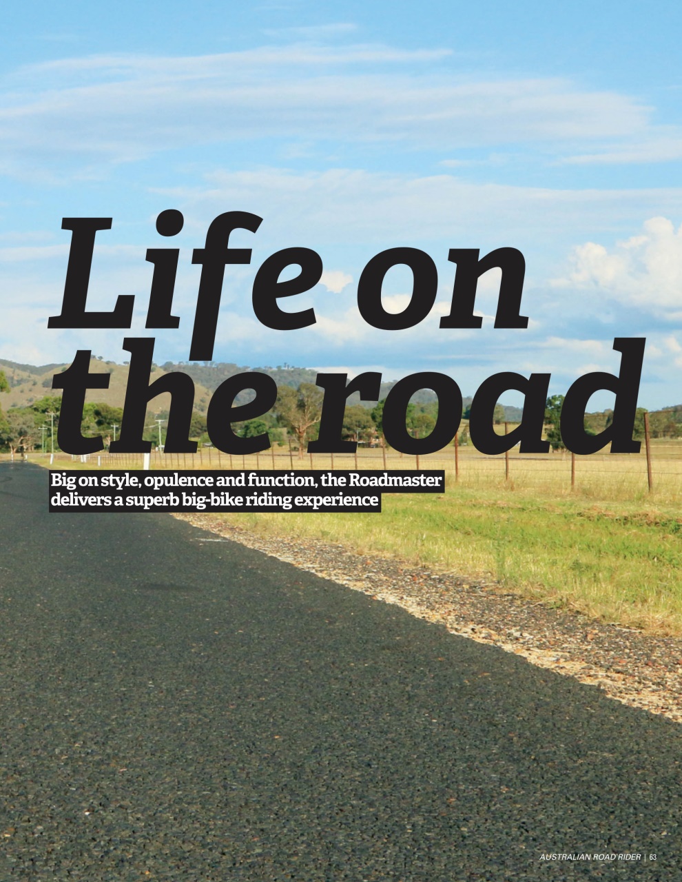 Australian Road Rider Preview Pages