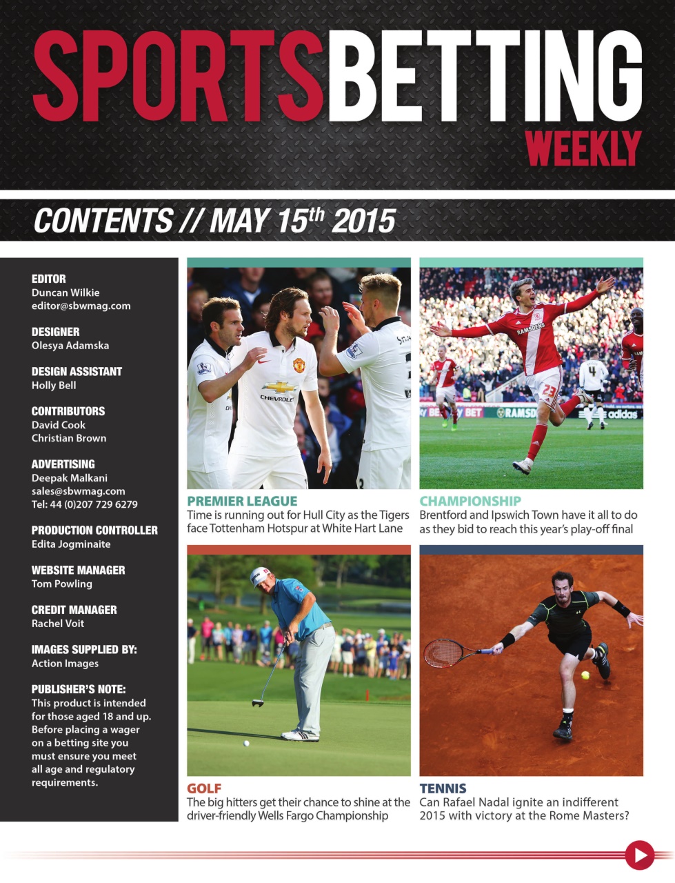 Sports Betting Weekly Preview Pages