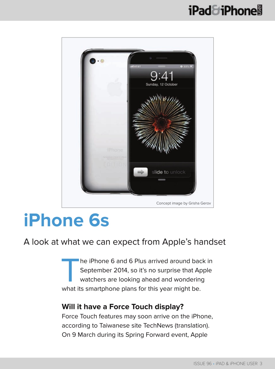 iPad and iPhone User Preview Pages