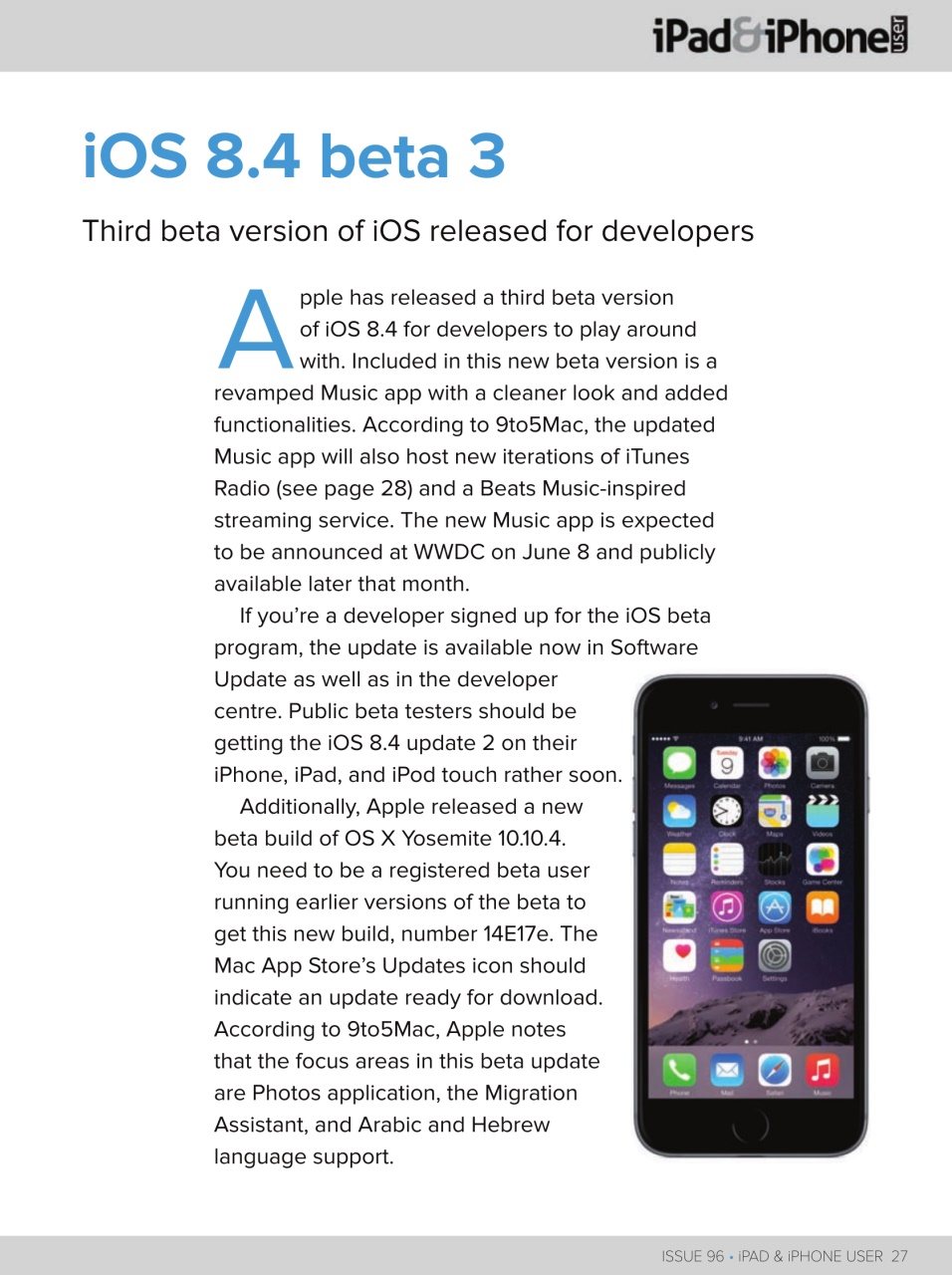 iPad and iPhone User Preview Pages