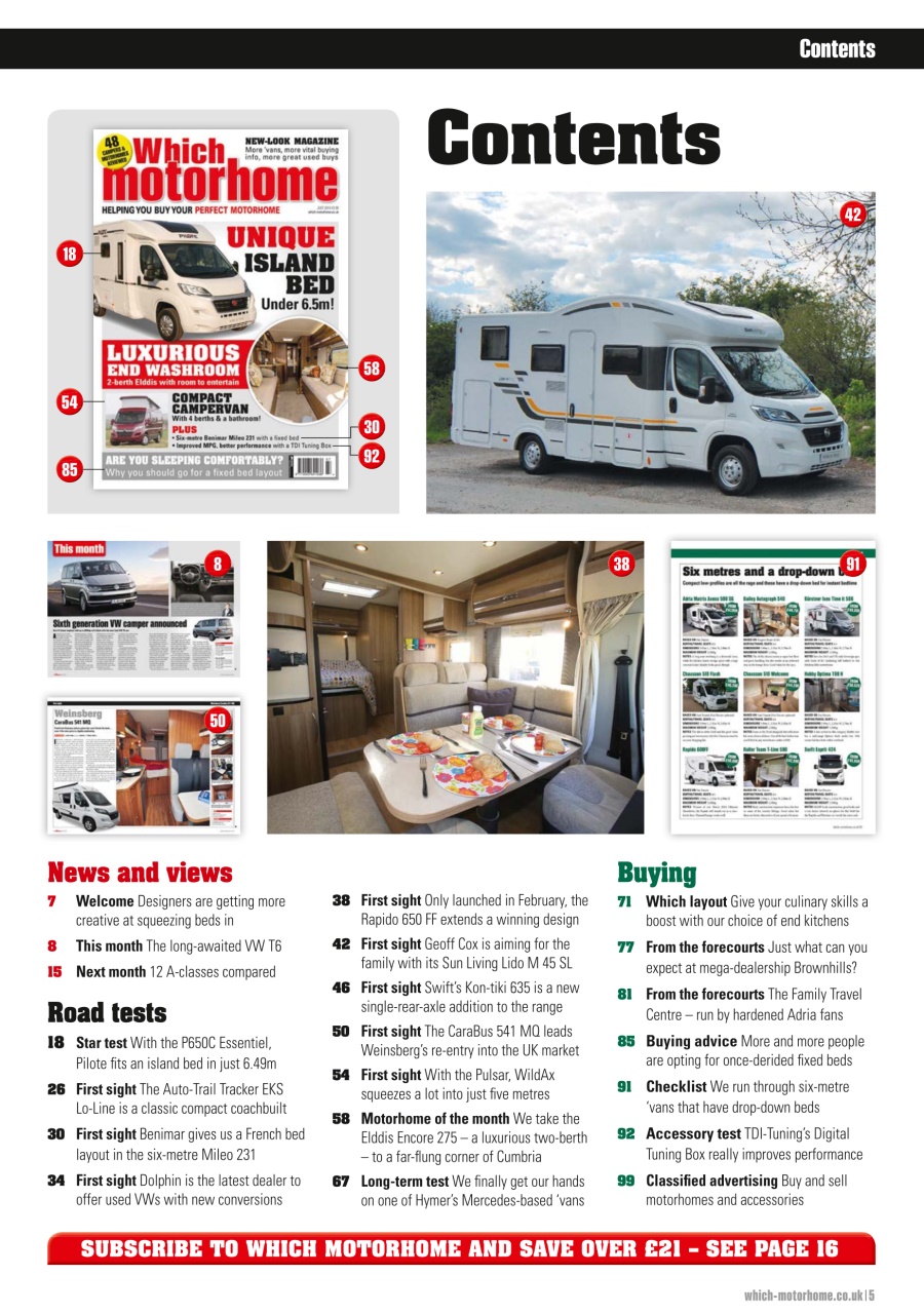 What Motorhome magazine Preview Pages