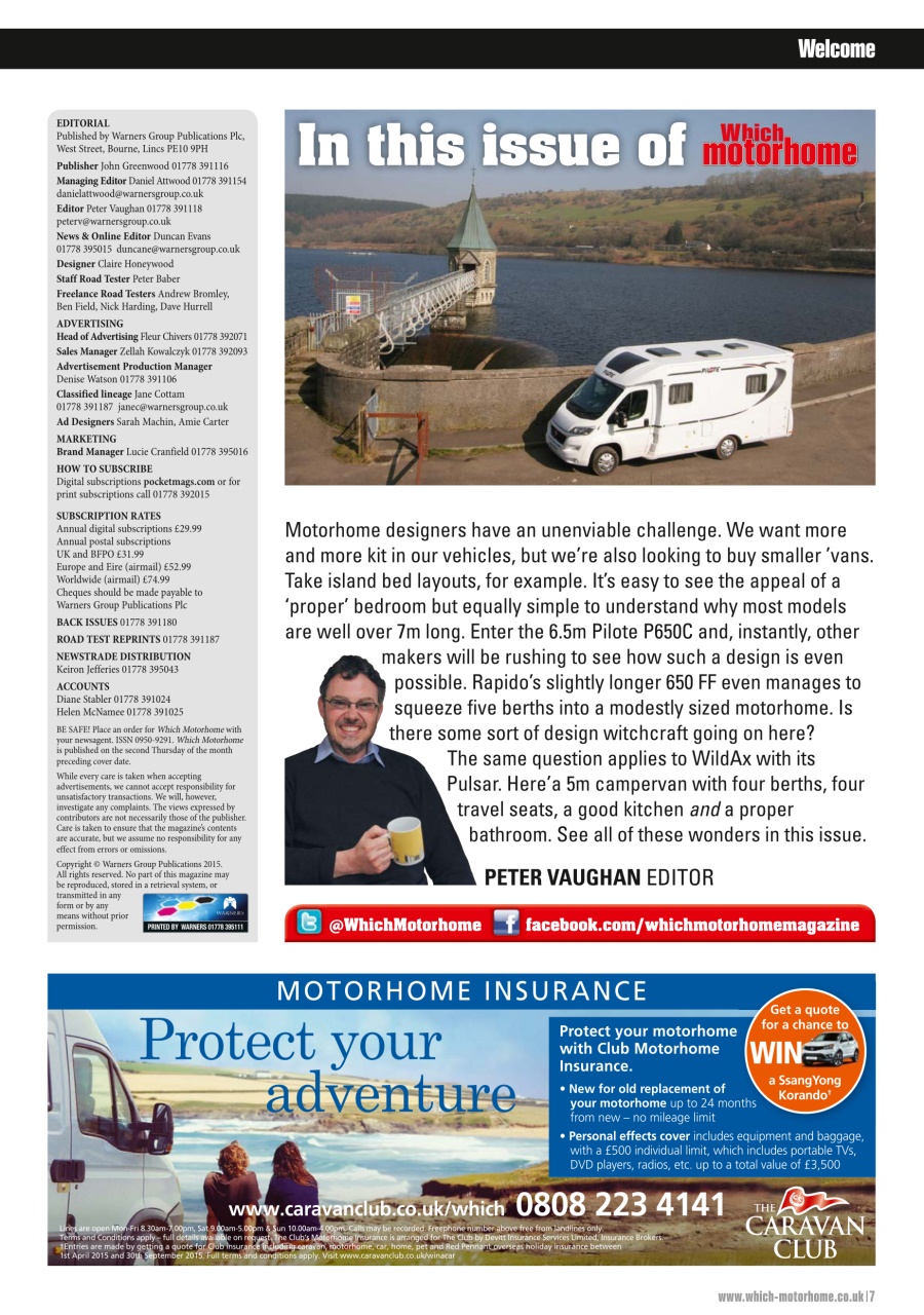 What Motorhome magazine Preview Pages