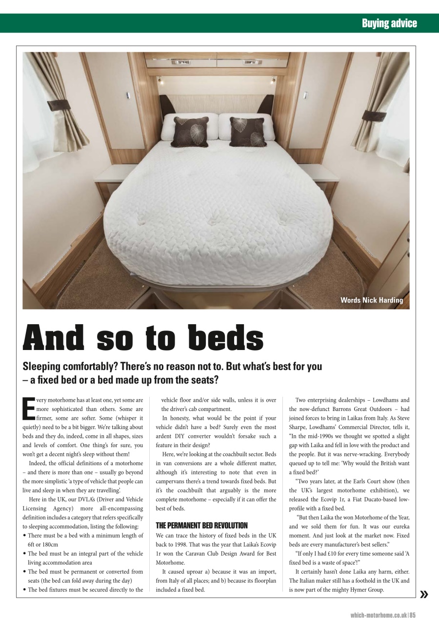 What Motorhome magazine Preview Pages