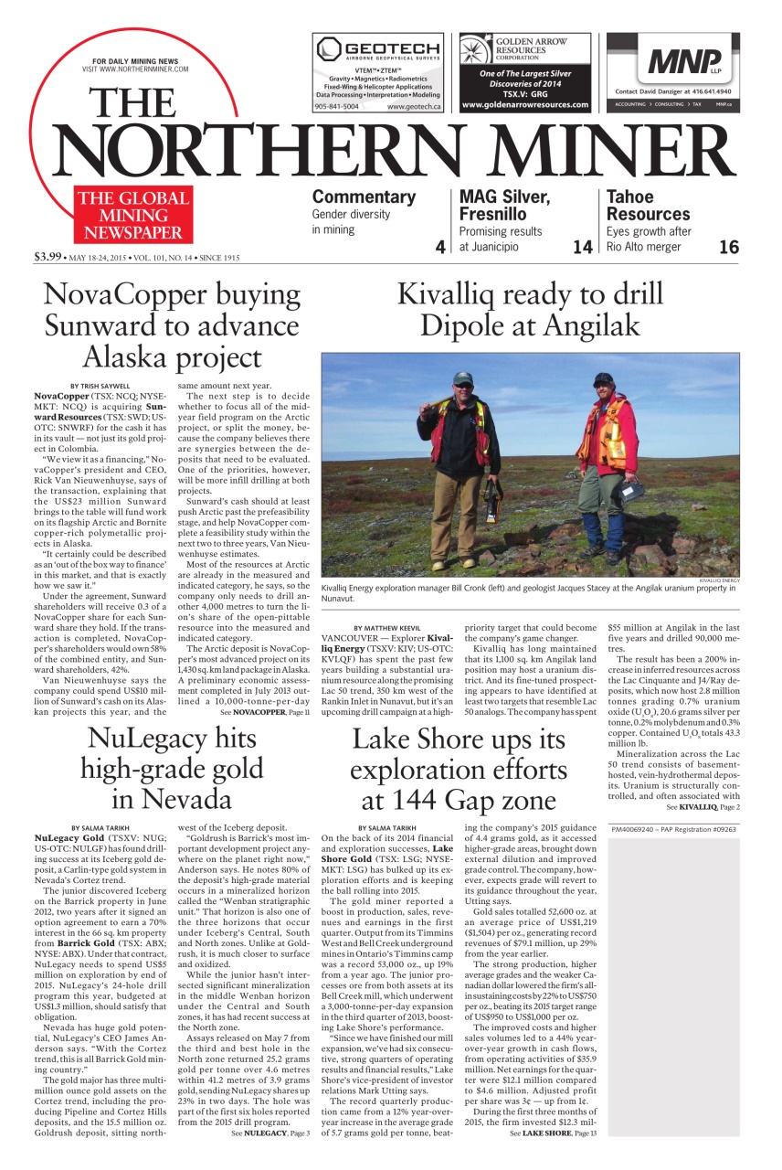 The Northern Miner Preview Pages