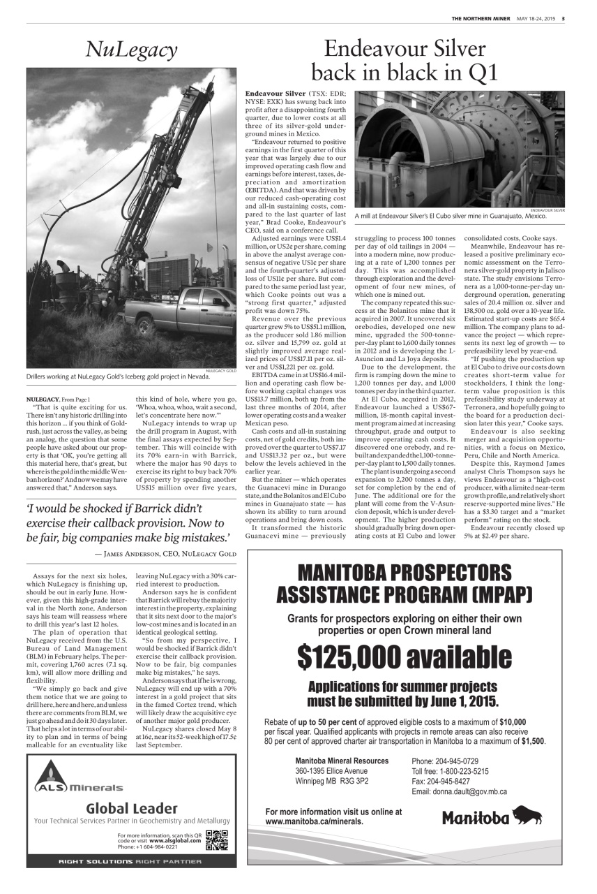 The Northern Miner Preview Pages