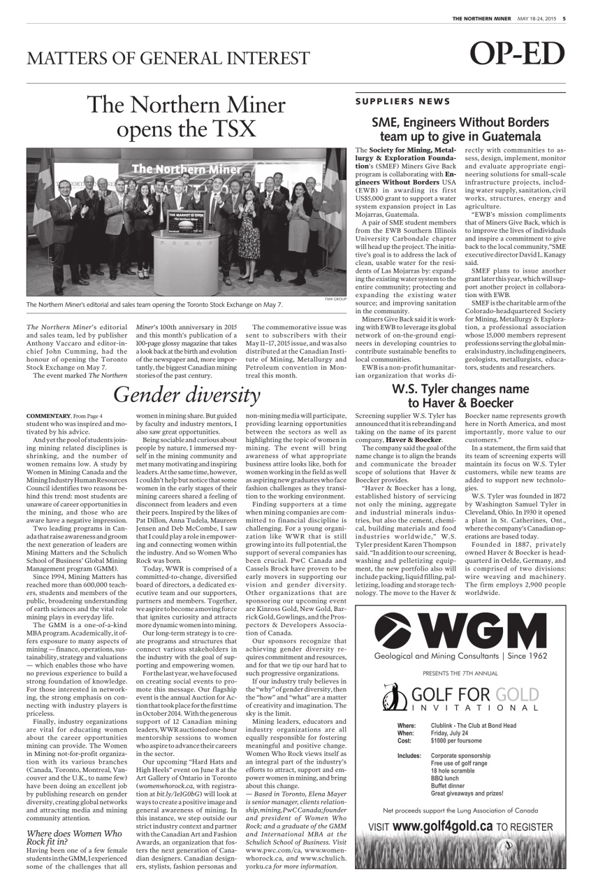 The Northern Miner Preview Pages