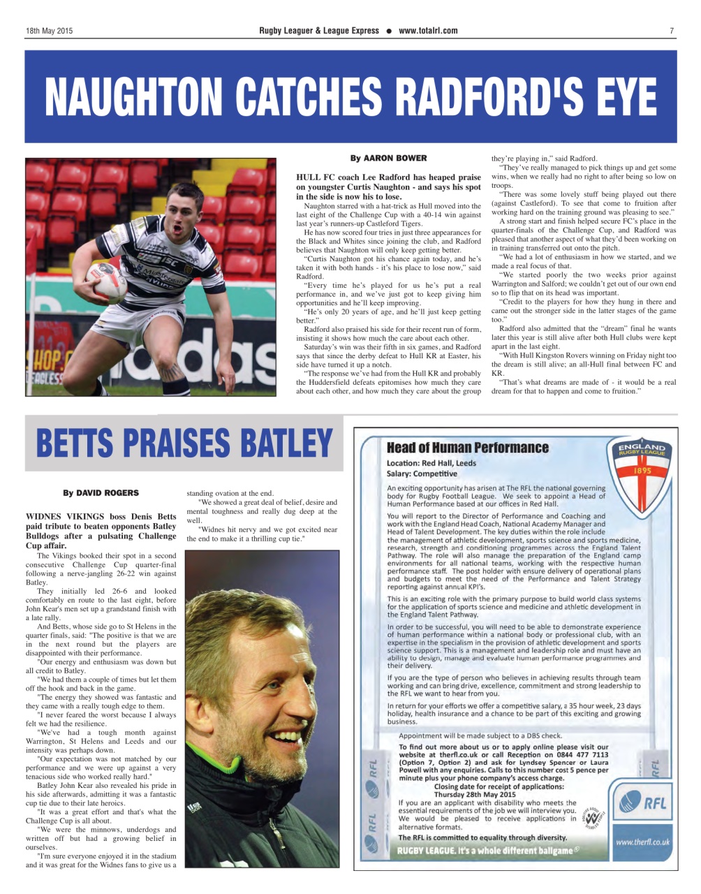 League Express Preview Pages