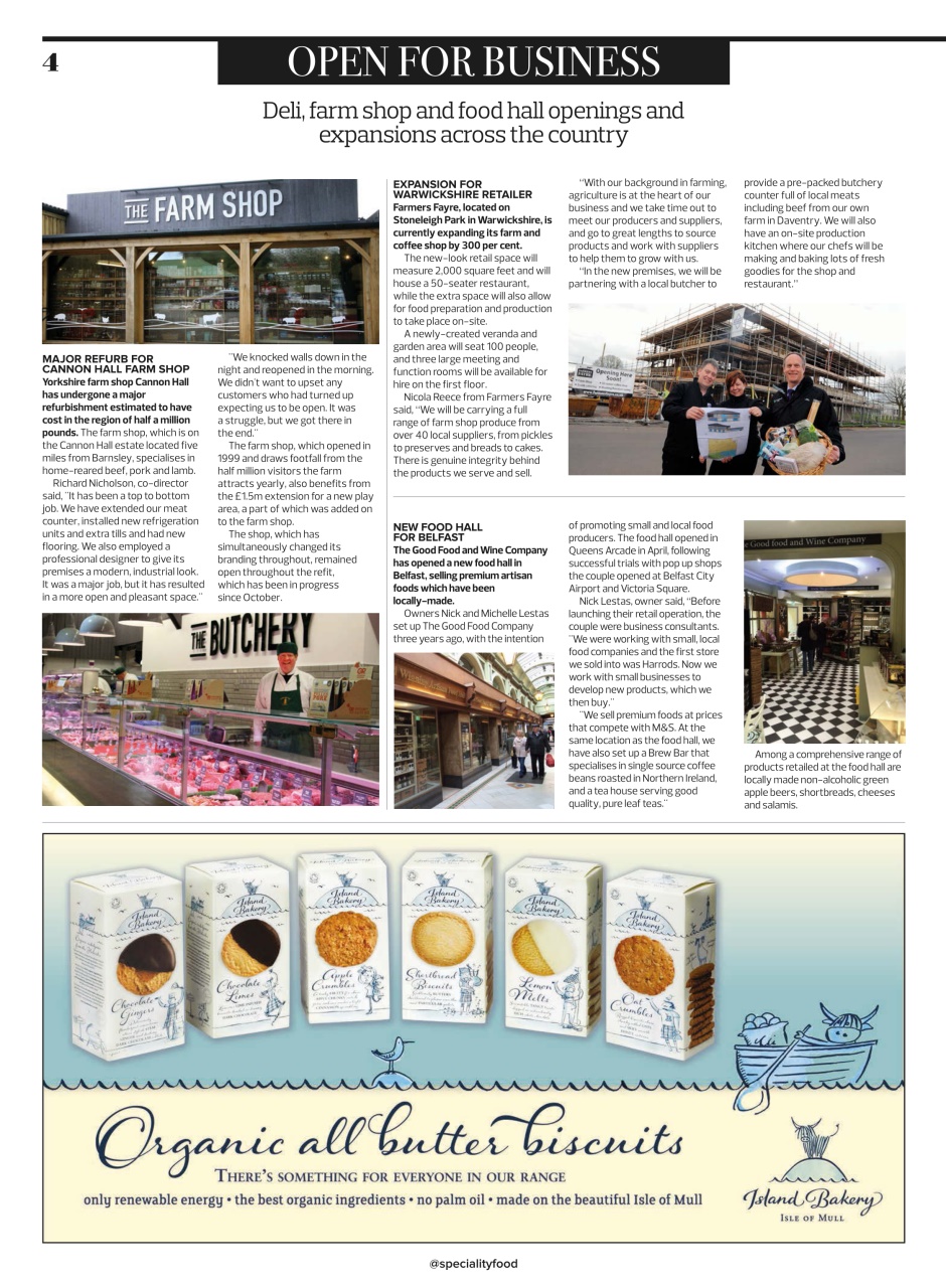 Speciality Food Preview Pages