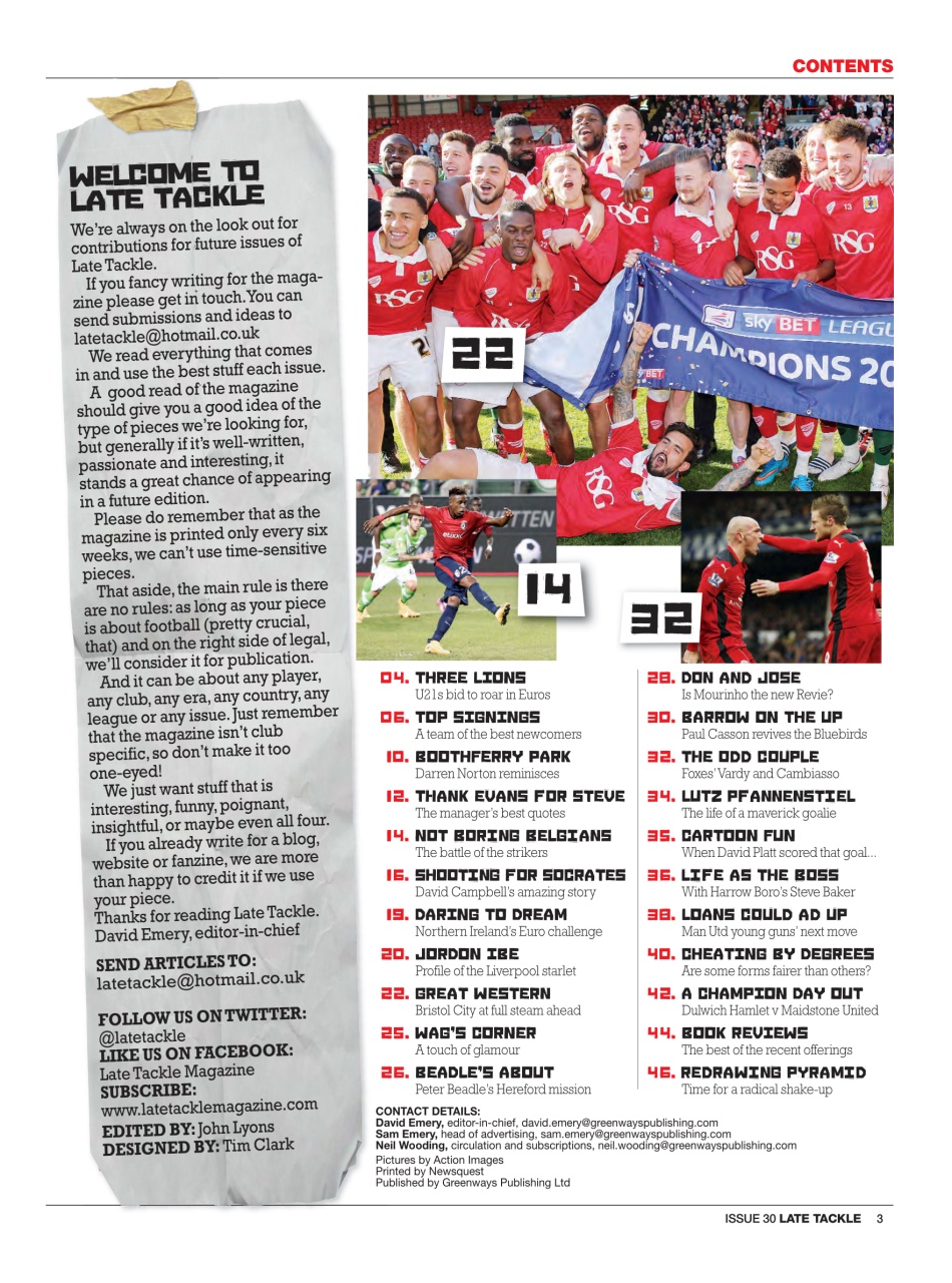 Late Tackle Football Magazine Preview Pages
