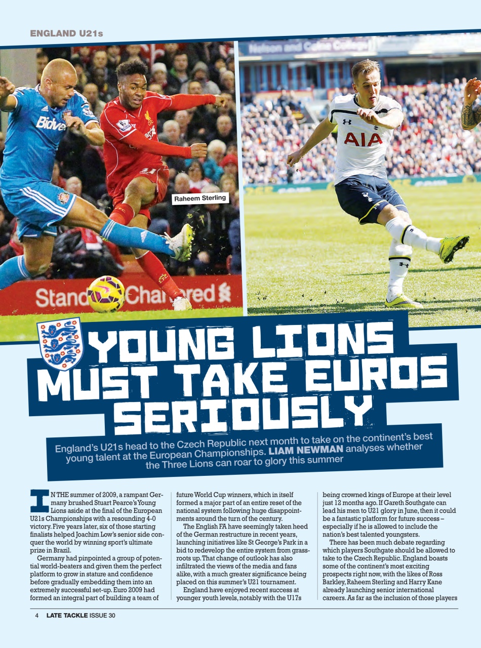 Late Tackle Football Magazine Preview Pages