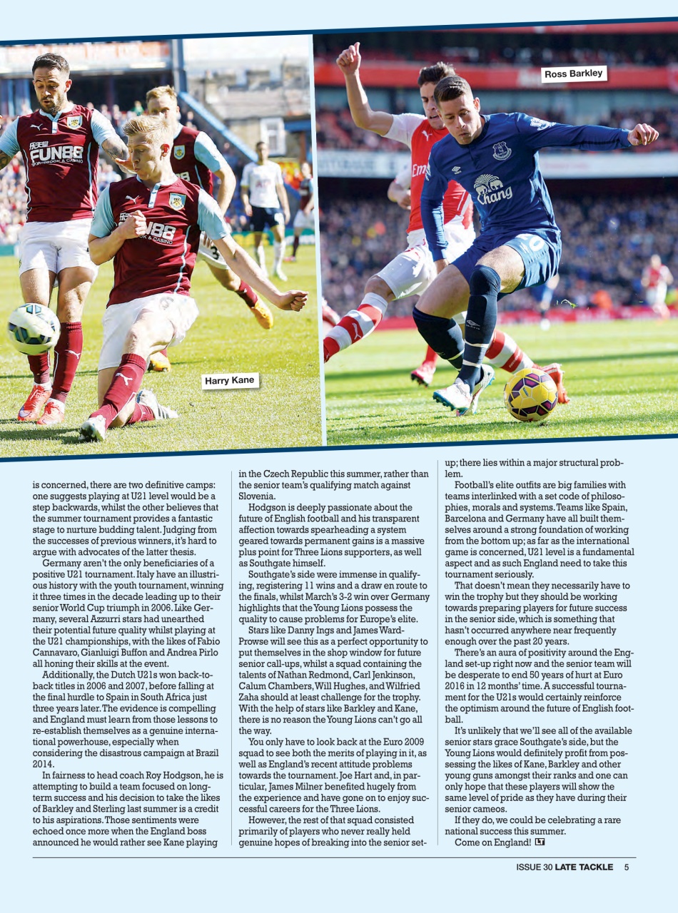 Late Tackle Football Magazine Preview Pages