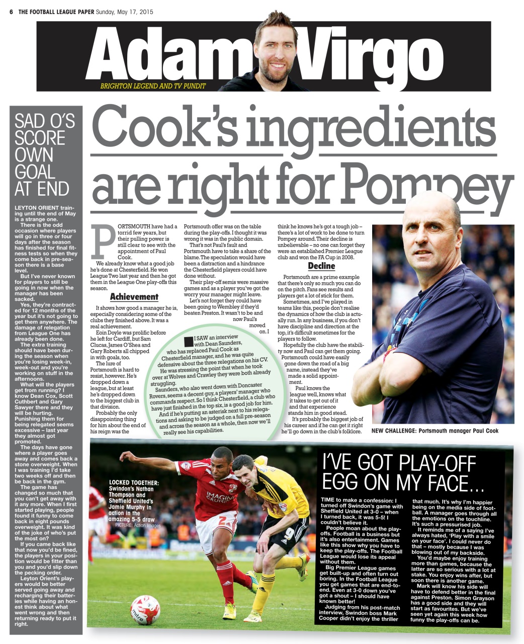 The Football League Paper Preview Pages