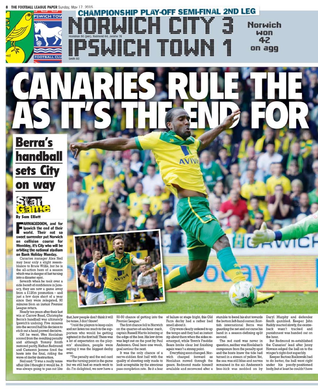 The Football League Paper Preview Pages