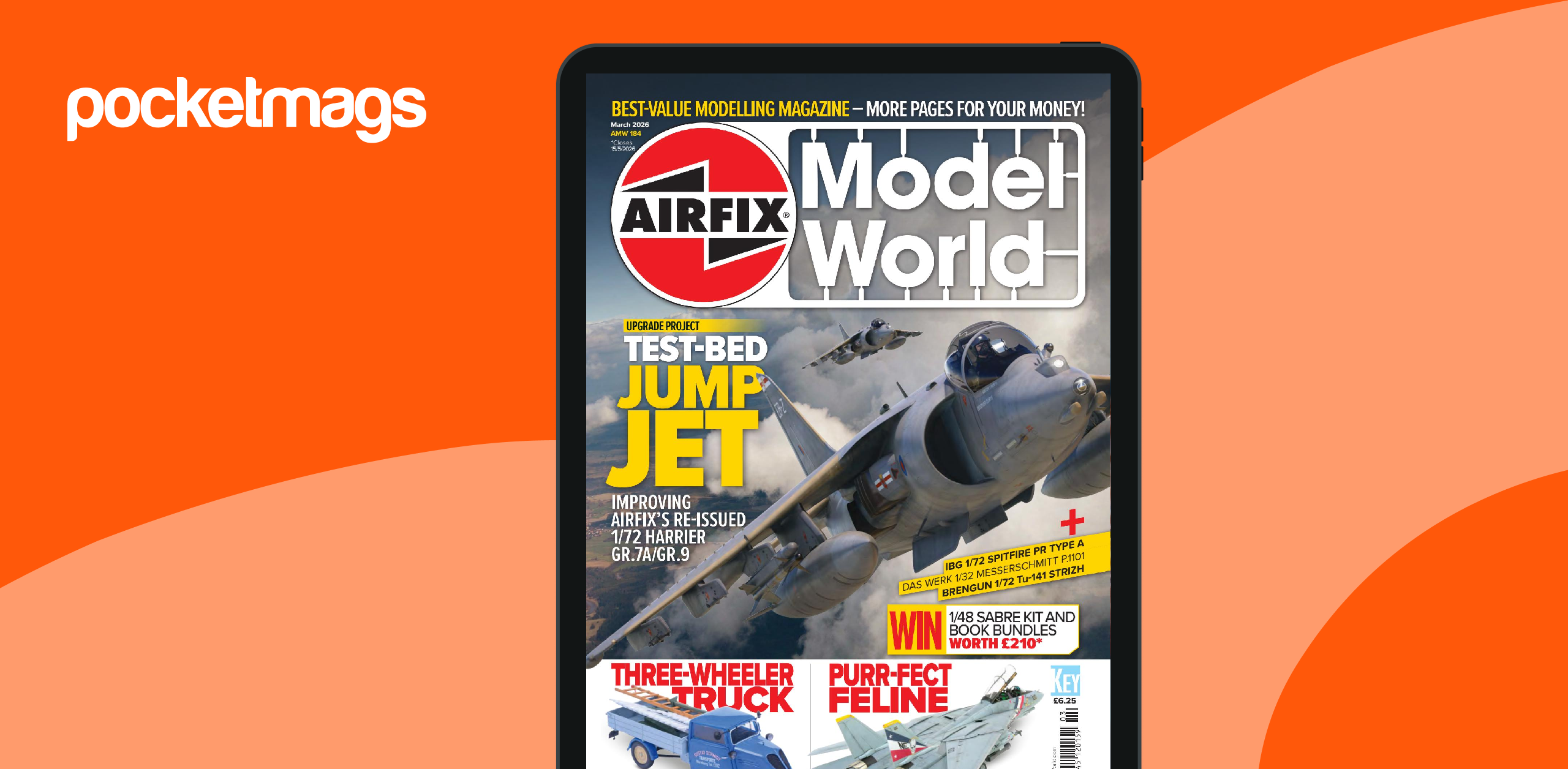 Magazine Airfix Avril 1971 - Pour Modélistes - Harrier Mk2 & Isherman Tank - Occasion