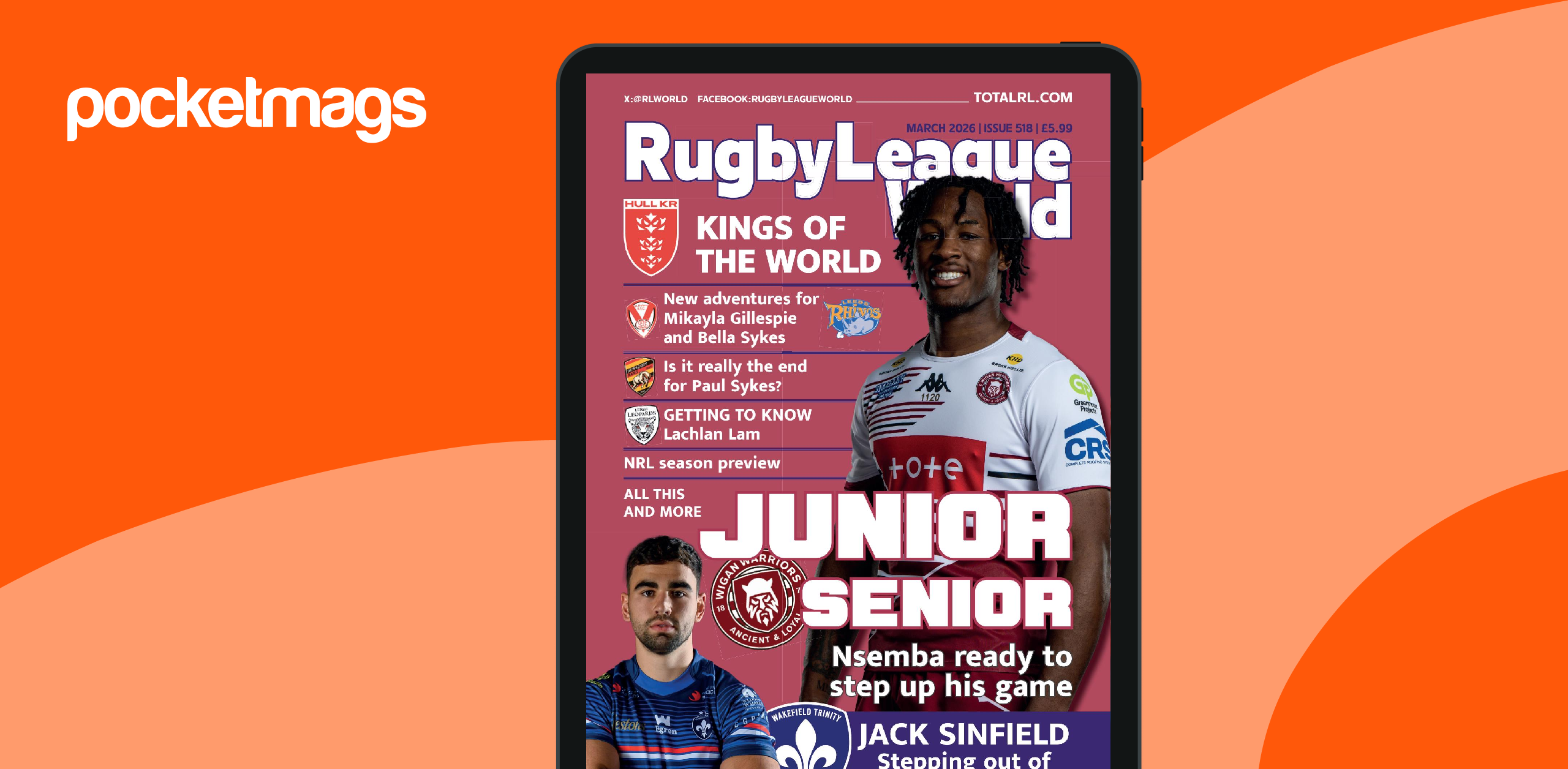 Rugby League World Magazine Subscriptions and 518 Issue