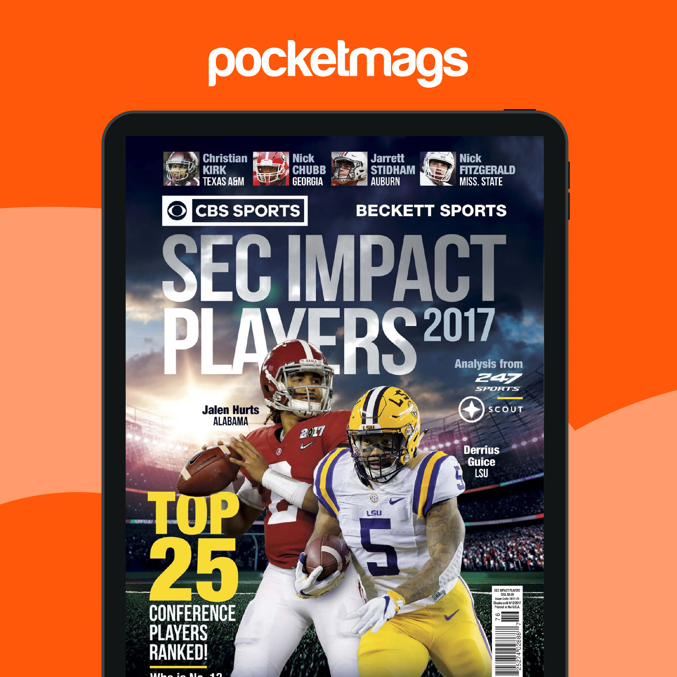 Beckett Football Magazine Impact Players's of SEC 2017 Special Issue