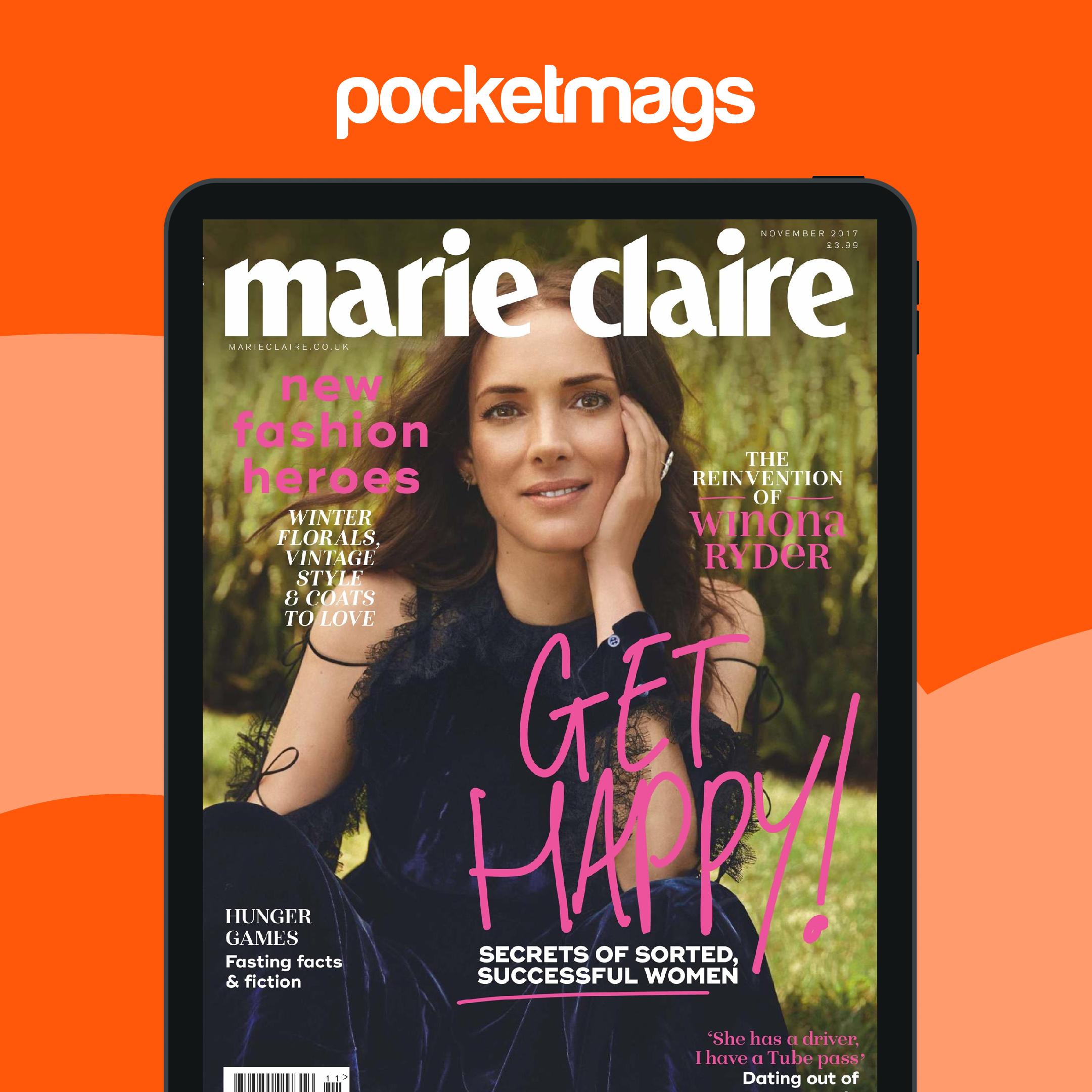 Winona Ryder is oblivious to her fame in Marie Clarie UK, image size:2160x2160