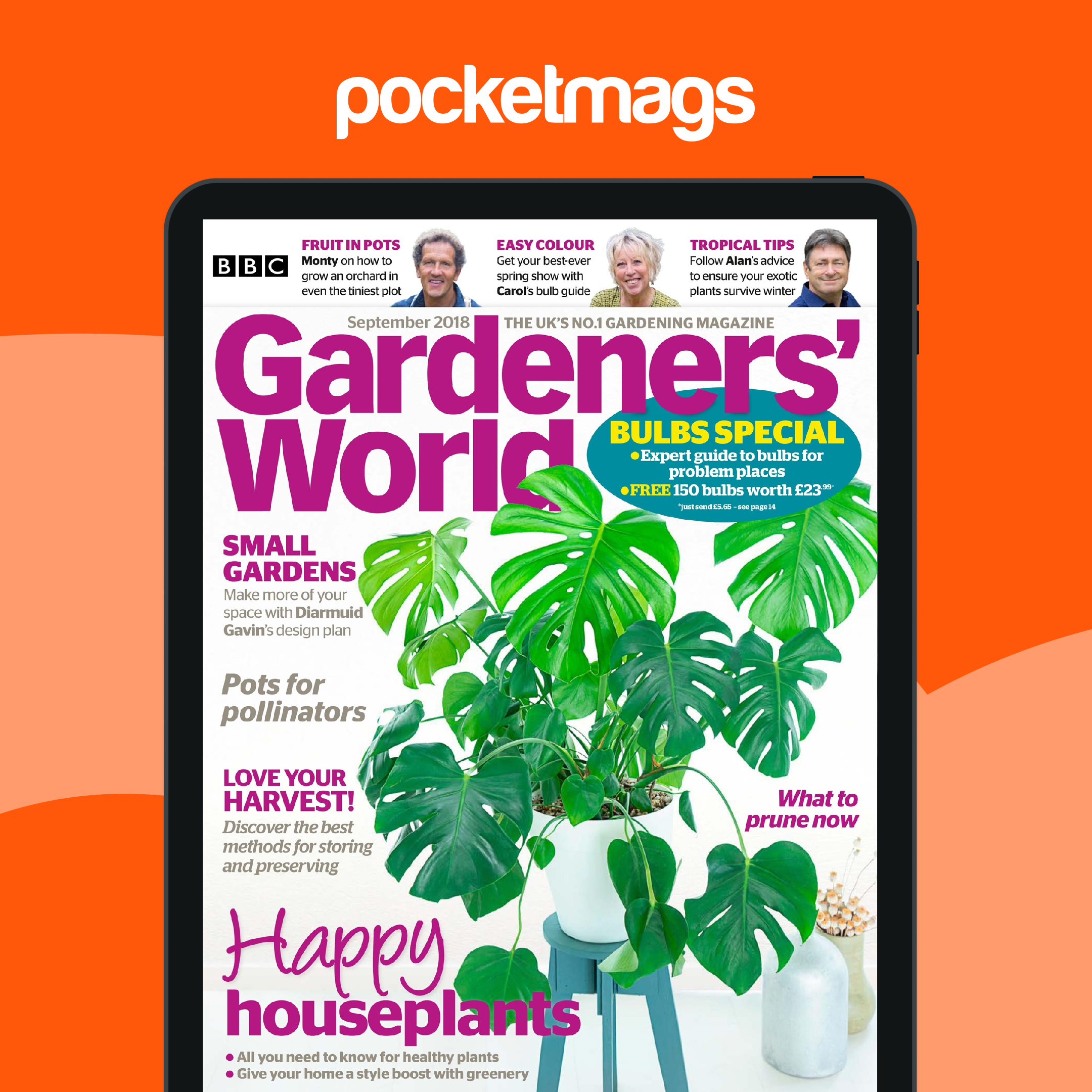 BBC Gardeners' World Magazine - September 2018 Back Issue, image size:2160x2160