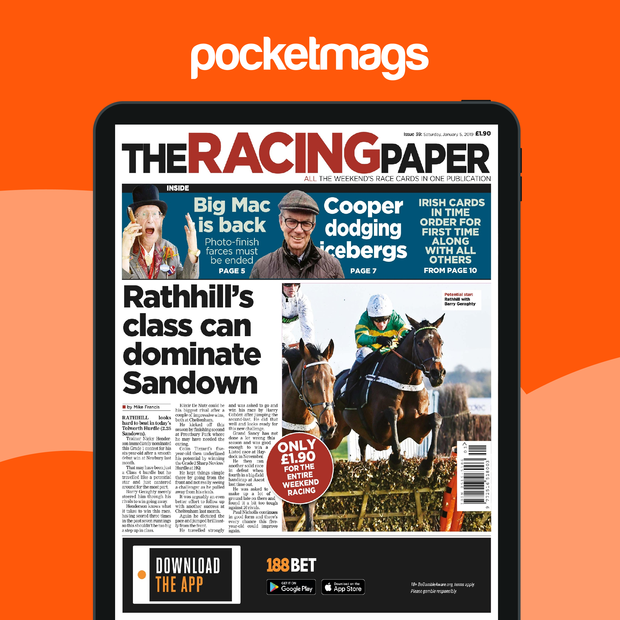 Tote Racing Paper The Racing Paper Magazine - 05/01/2019 Edición anterior