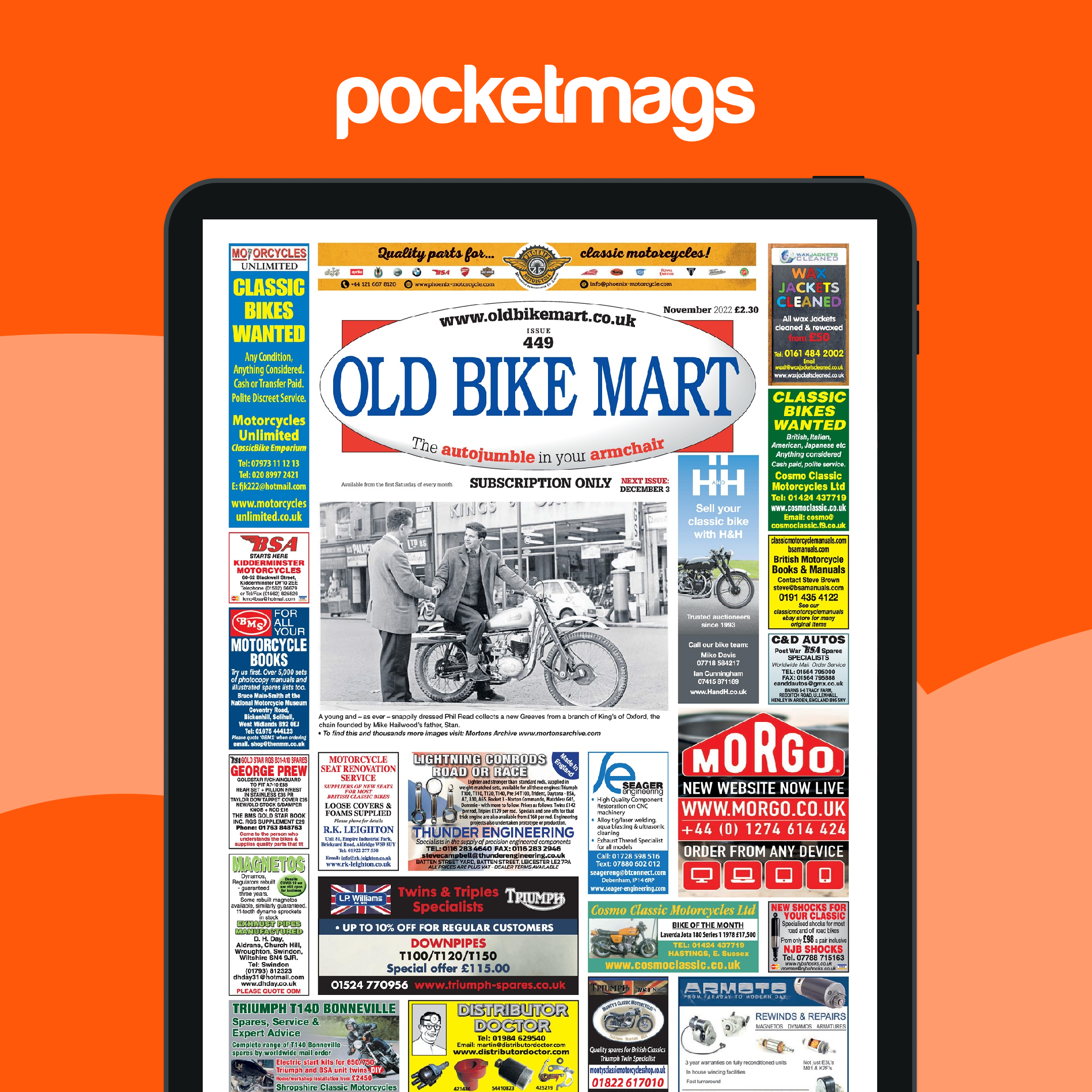Old Bike Mart Magazine - 449 November 2022 Back Issue