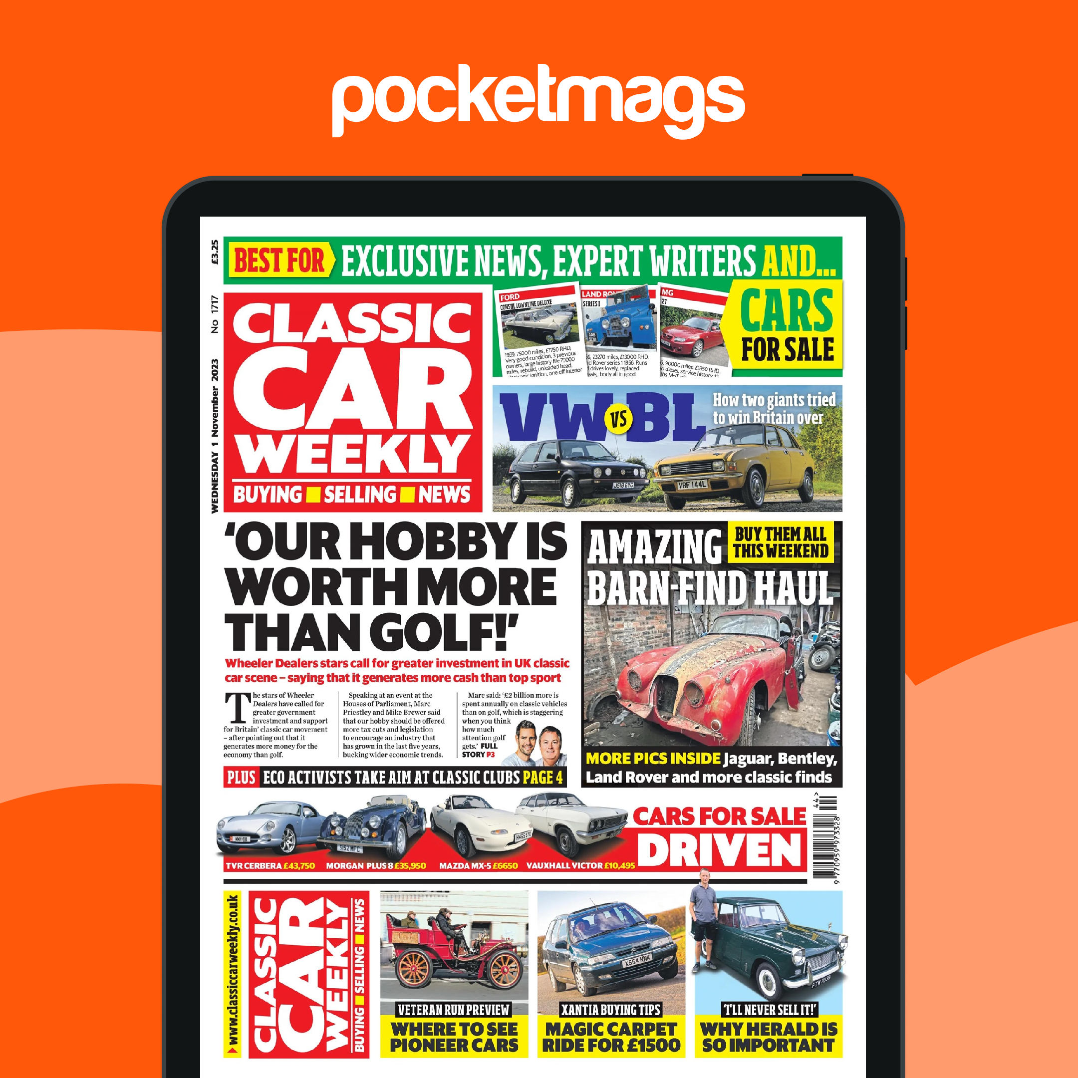 Classic Car Weekly Magazine - 1-Nov-2023 Back Issue