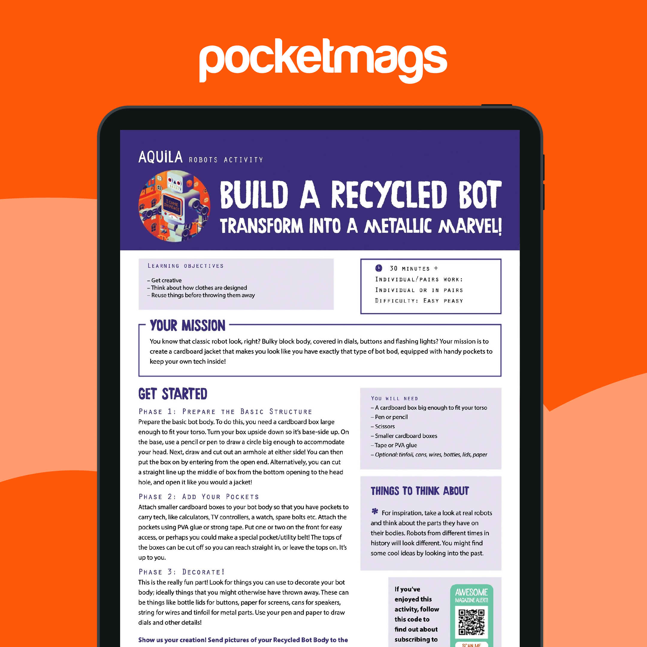 Aquila Magazine - Build a Recycled Bot Back Issue