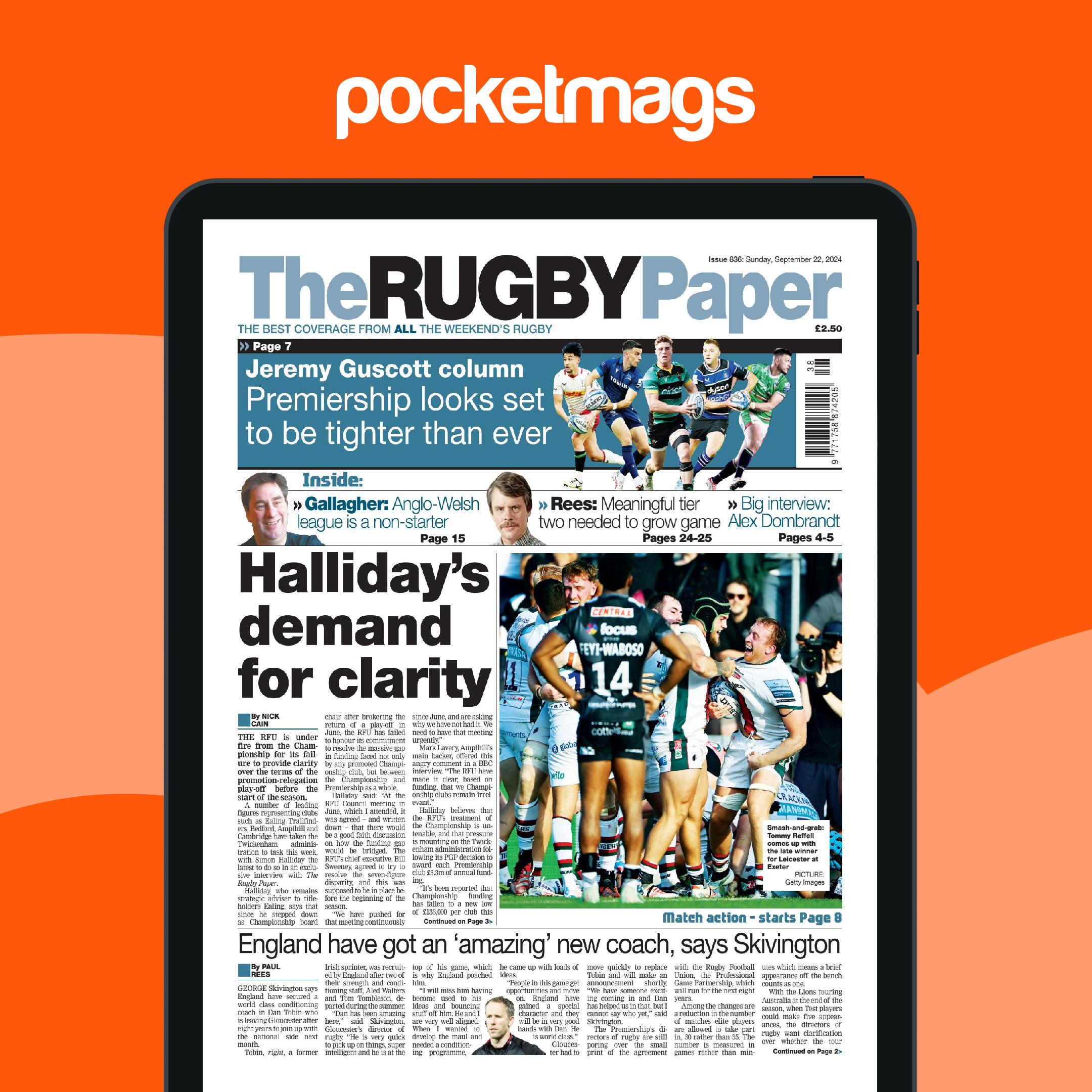 The Rugby Paper Magazine Abonnements und 22nd September 2024 Ausgabe