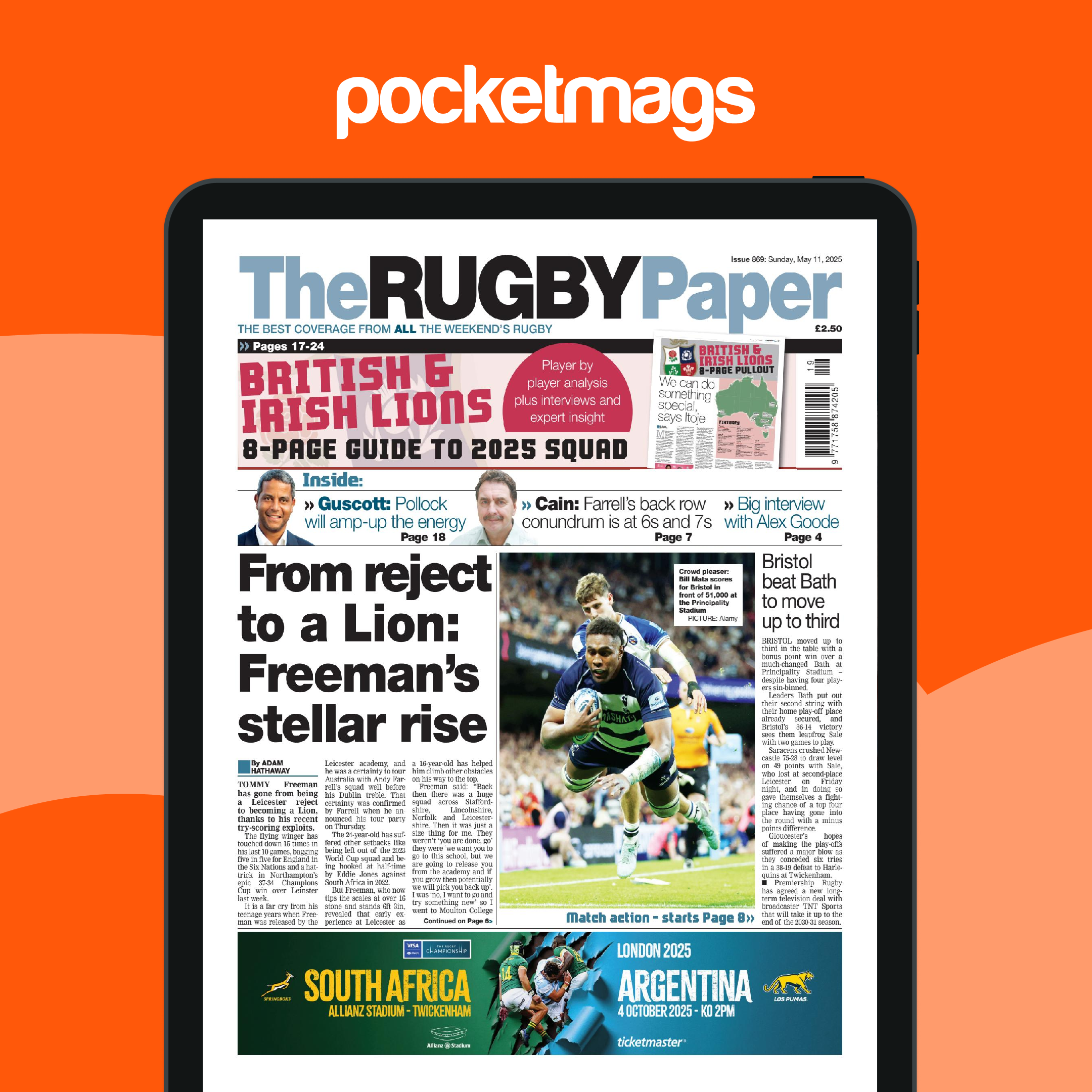 The Rugby Paper Magazine Subscriptions and 11th May 2025 Issue