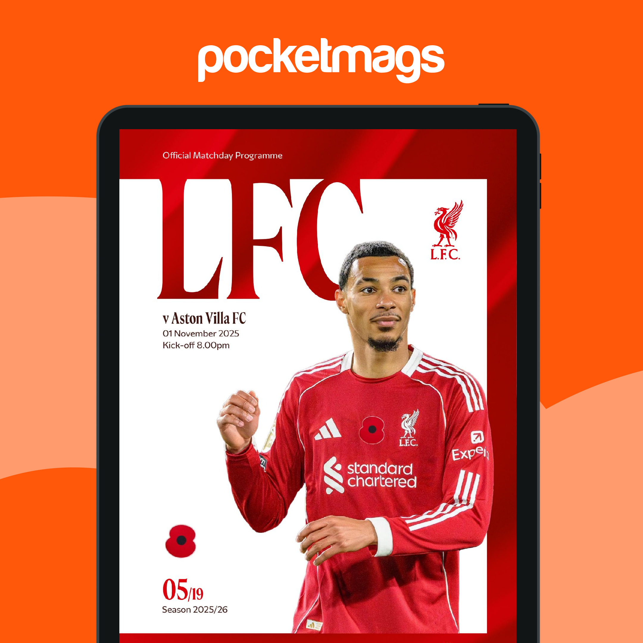 Liverpool FC Programmes Subscriptions and vs Aston Villa 25/26 Issue