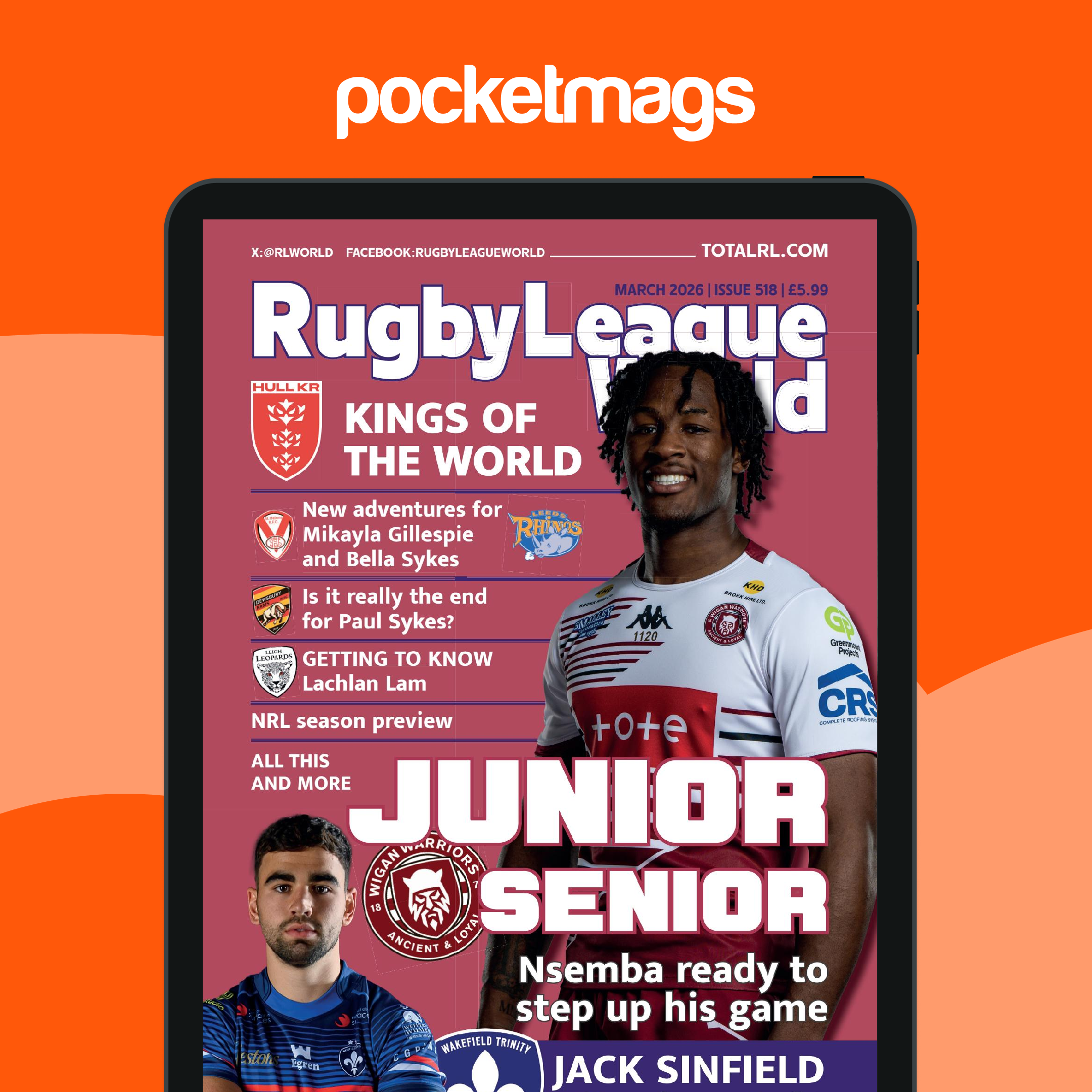 Rugby League World Magazine Subscriptions and 518 Issue