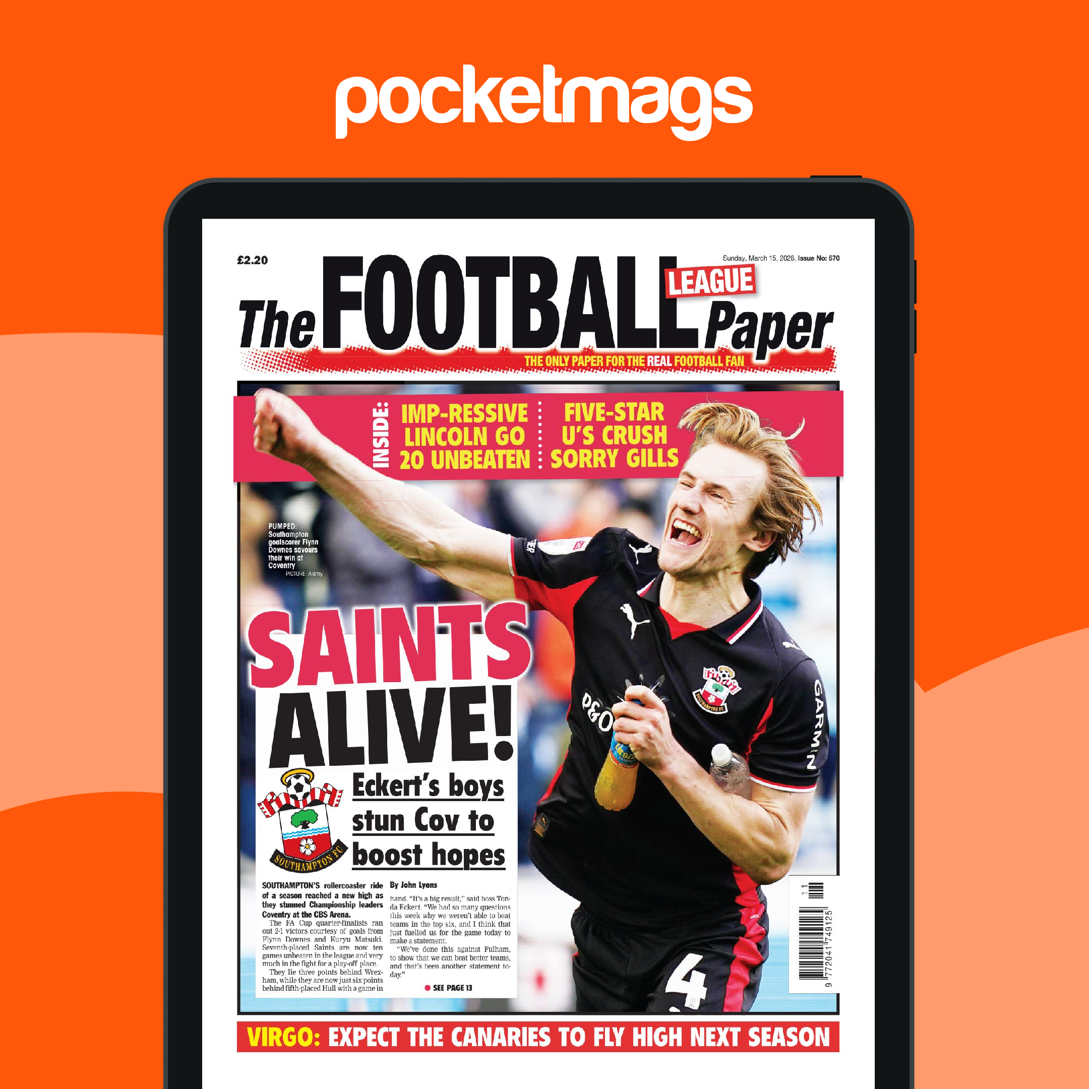 Time Football Magazine The Football League Paper Magazine - 15th March 2026 Back Issue