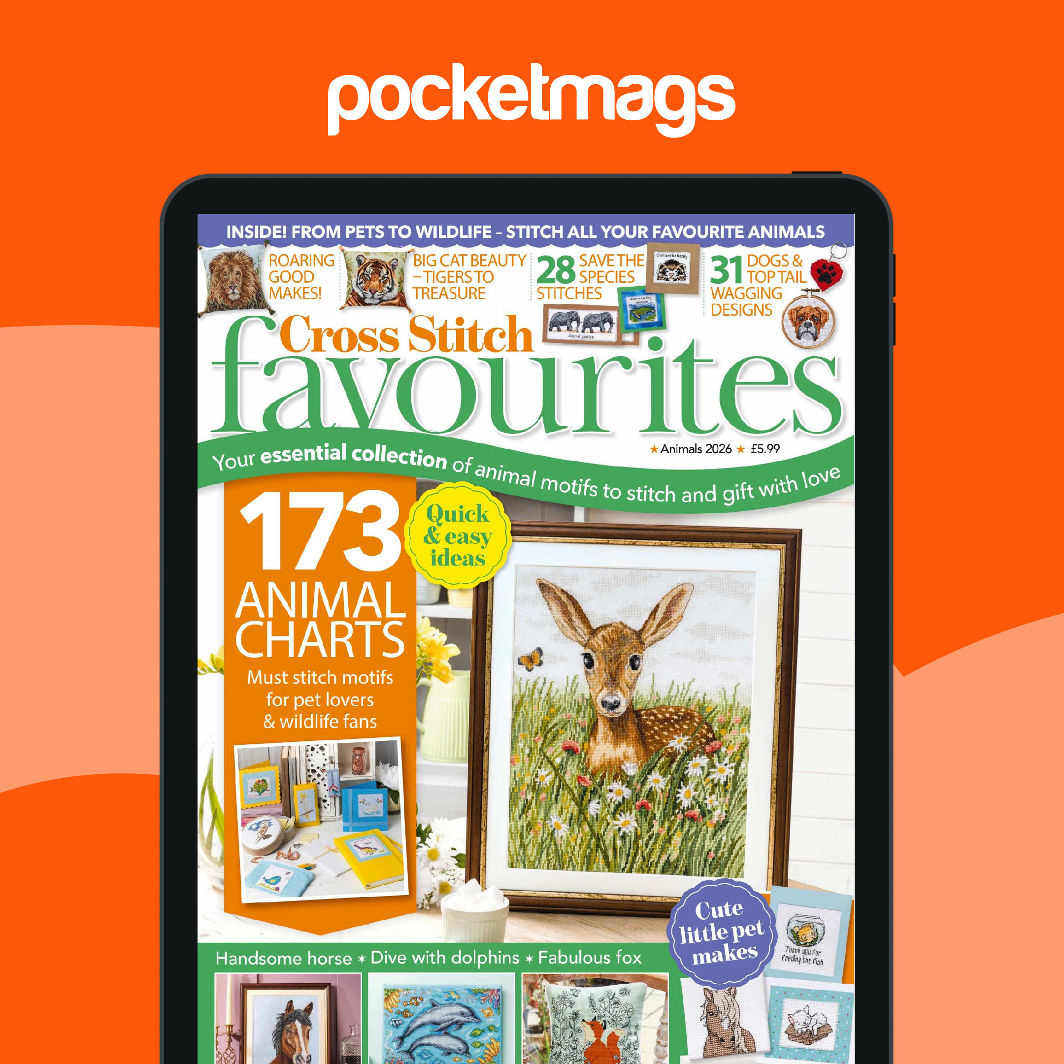 Cross Stitch Favourites Magazine Subscriptions and Animals 2026 Issue Cross Stitch Favourites Magazine Subscriptions and Animals 2026 Issue