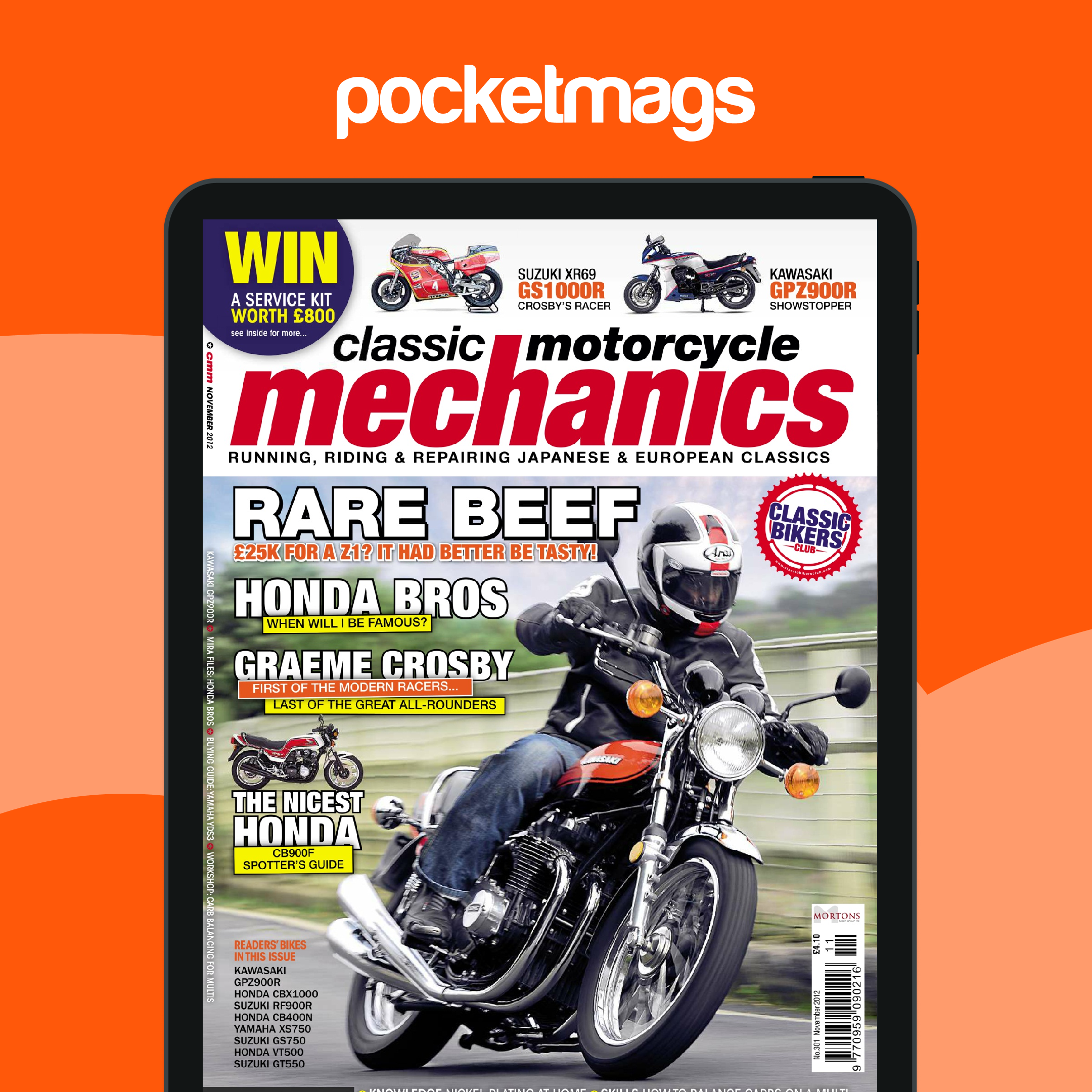 Kickback Magazine Classic Motorcycle Mechanics Magazine - November 2012 Back Issue
