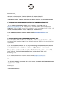 3D World 
                issue 3D World