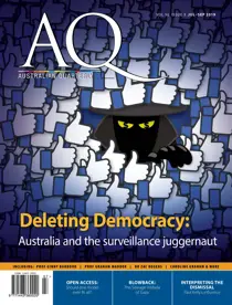 AQ: Australian Quarterly 90.3 
                issue AQ: Australian Quarterly 90.3