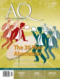 Australian Quarterly 87.2 
                issue Australian Quarterly 87.2