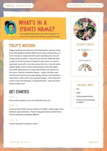  Create new paint colours and name them  
                issue  Create new paint colours and name them 