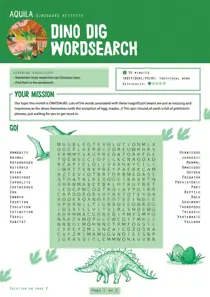 Dino Dig Wordsearch  
                issue Dino Dig Wordsearch 