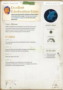 Ech location game AQUILA Magazine Awesome Activities 
                issue Ech location game AQUILA Magazine Awesome Activities