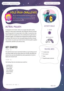 Gold Rush AQUILA Magazine Awesome Activities 
                issue Gold Rush AQUILA Magazine Awesome Activities