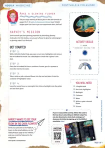Make a glowing flower aquila magazine 
                issue Make a glowing flower aquila magazine