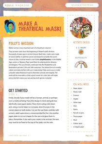  Make a Theatrical Mask 
                issue  Make a Theatrical Mask