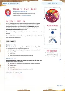  Minds Eye quiz aquila magazine 
                issue  Minds Eye quiz aquila magazine