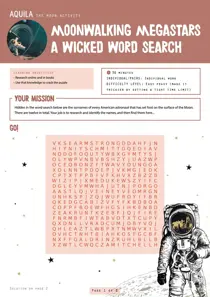 Moonwalking Wordsearch 
                issue Moonwalking Wordsearch