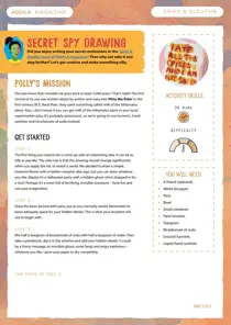 Secret Drawing AQUILA Magazine Awesome Activities 
                issue Secret Drawing AQUILA Magazine Awesome Activities