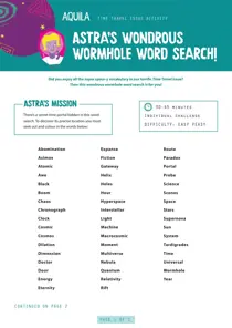Wondrous wormhole word search 
                issue Wondrous wormhole word search