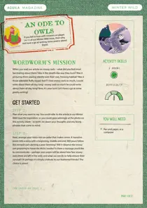  Write a snowy owl poem 
                issue  Write a snowy owl poem