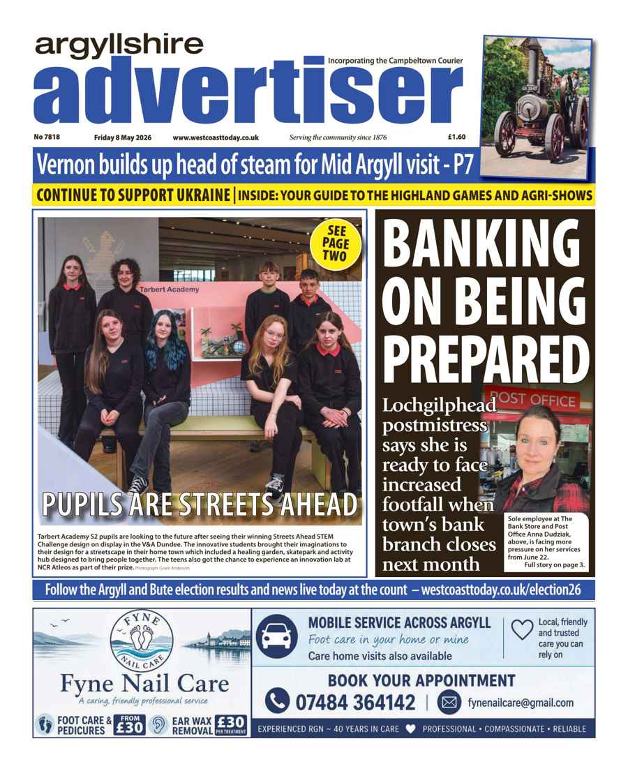 Argyllshire Advertiser issue Friday, May 08, 2026